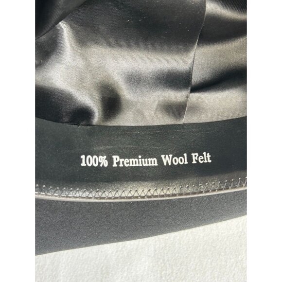 Silver Spur B bar H Cattleman Wool Felt Cowboy Hat in Black - Sz 7 - Picture 6 of 9